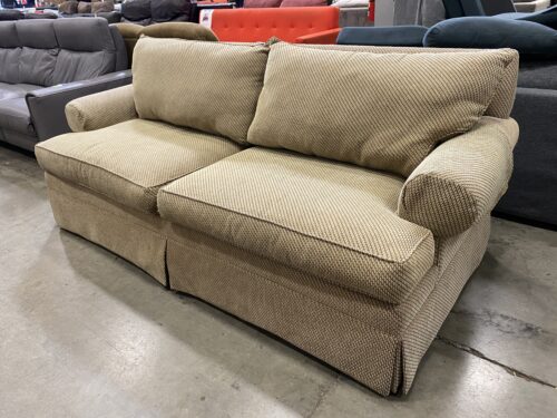 ETHAN ALLEN Heathered Beige 2 Seat Sofa