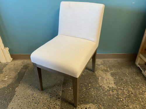 RESTORATION HARDWARE Morgan Natural Fabric Dining Chair w/ Whitewashed Oak Legs
