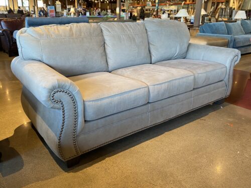ASHLEY Cloud Grey Stud Trim Pull-Out Sleeper Sofa