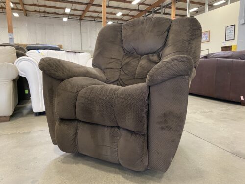 LA-Z-BOY Chocolate Brown Plush Chenille Manual Recliner