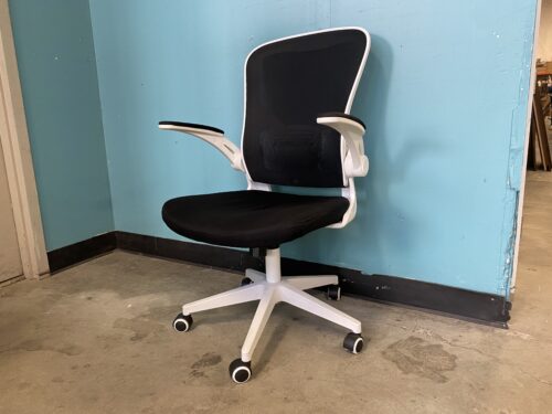Modern White and Black Mesh Office Chair