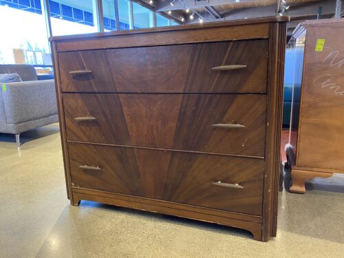 Art Deco Burst Pattern Three Drawer Dresser