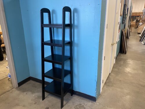 Black Modern Angled 5 Shelf Bookcase