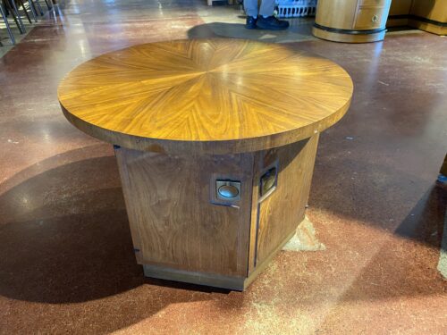 LANE Hexagonal Drug Table with Round Top