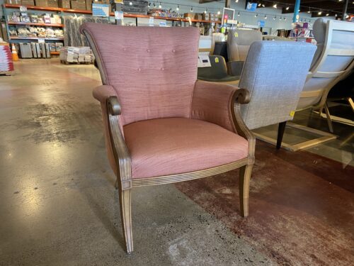 Upholstered Armchair with Scrolled Arms