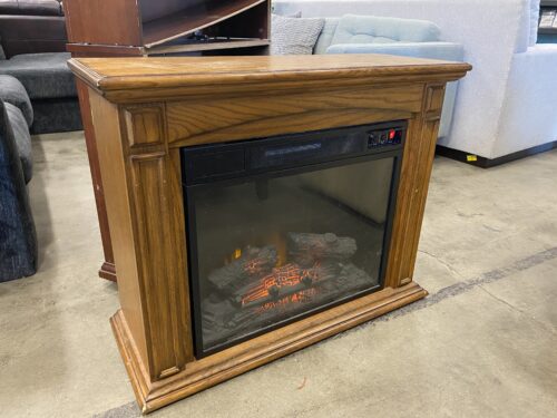 TWIN STAR Wooden Electric Fireplace  Model #23EF020GRA