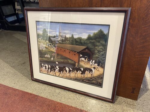 "Cows in West Arlington" by Lowell Herrero Signed Lithograph