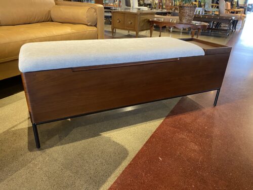 NEW! ARTICLE Thari 53" Storage Bench in Walnut and Everest Grey