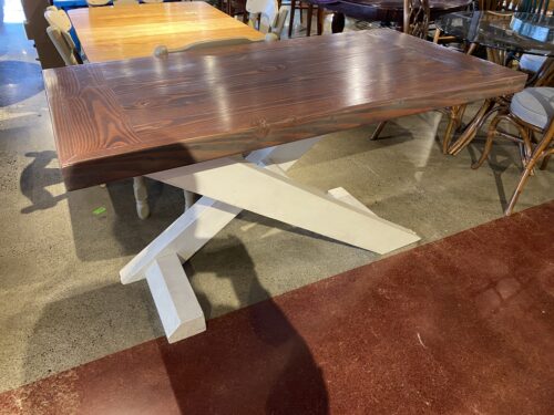 Two Tone Farmhouse Style Sofa Table