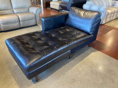 ARTICLE Black Leather Chaise Lounger