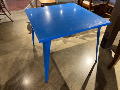 Cobalt Blue Metal Dining Table