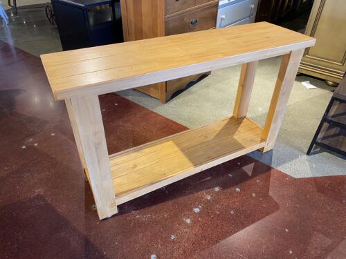 Solid Oak Entryway Console Table