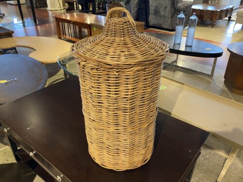 Tall Woven Hamper/Décor Basket w/ Lid
