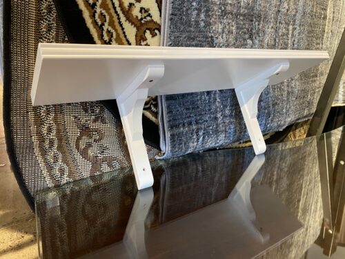 31.5" Wide White Shelf with Bracket