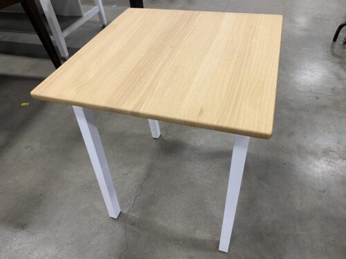 IKEA Pinntorp Small Square Light Wood Dining Table with White Legs