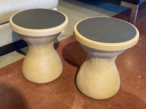 ORIGIN 21 Indoor/Outdoor Round Resin Plant Stand Set (Set of 2)