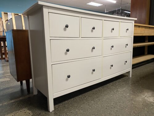 White 8-Drawer Lowboy Dresser
