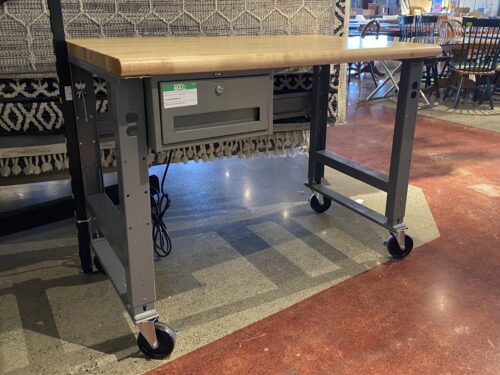 ULINE 1-Drawer Mobile Work Bench w/ Outlets