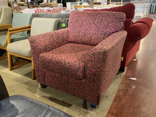 Pink Loops Patterned Armchair