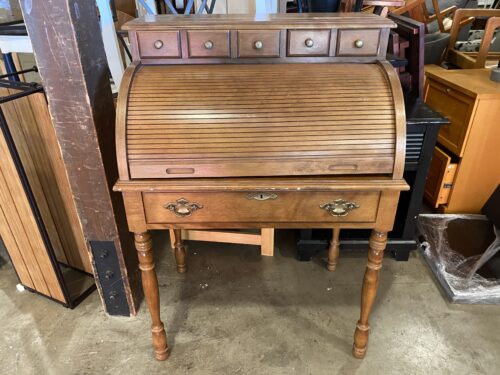 JASPER Petite Roll-Top Desk w/ False Front Drawers