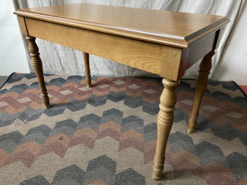 Light Brown Turned Leg Piano Bench