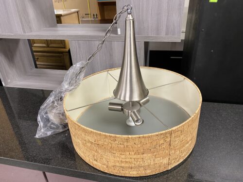 KENROY HOME Bulletin Brushed Steel 3-Light Chandelier