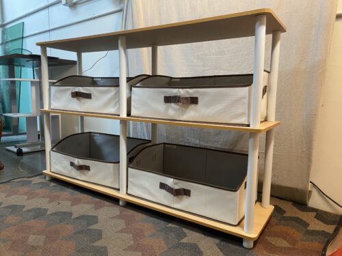 Light 3-Tier Shelving unit w/ Storage Cubbies