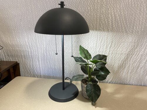 POTTERY BARN 22" Caufield Metal Dome Table Lamp in Black