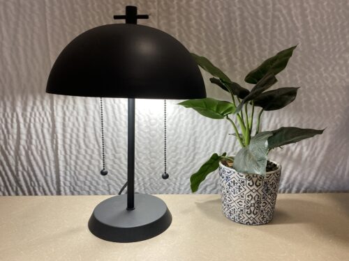 POTTERY BARN 15" Caufield Metal Dome Table Lamp in Black