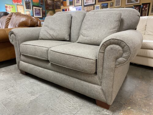 ALEXVALE Custom Upholstered Light Grey Roll Arm Armchair