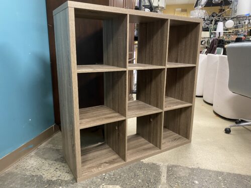 Grey 9-Cubby Bookshelf