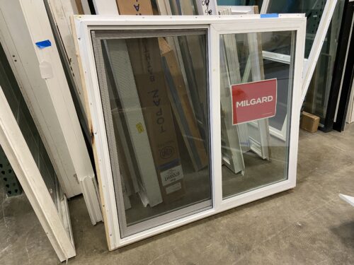 MILGARD 41" x 47" White Vinyl Sliding Window