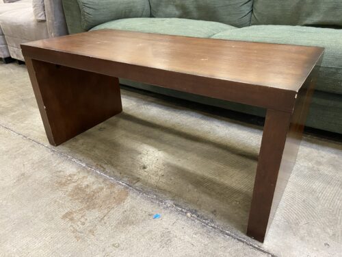 Dark Finished Wooden Modern U-Shaped Coffee Table