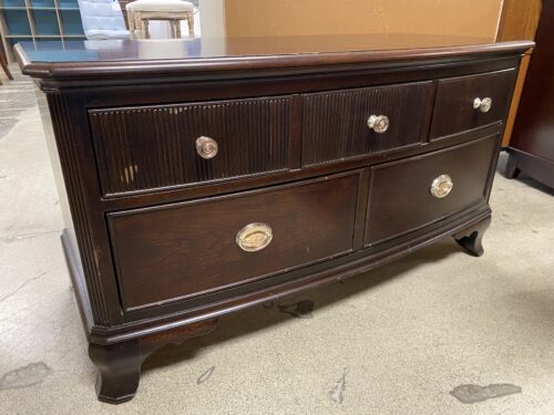 Dark Cherry Finish 2-Drawer Media Stand