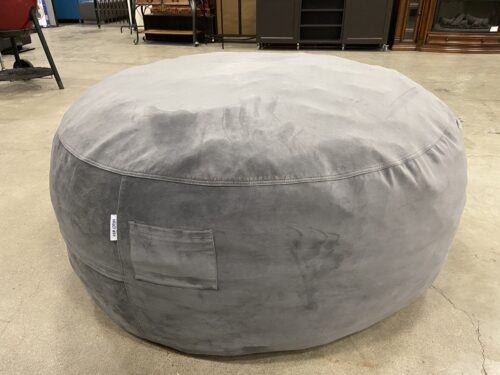 HABUTWAY Slate Grey Dutch Velvet Bean Bag Chair with Memory Foam Filler