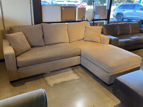 Tan 2Pc. Sectional w/ Chaise