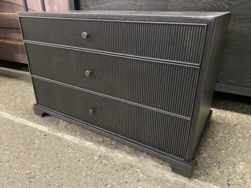 RESTORATION HARDWARE Genevieve Reeded 3-Drawer Closed Nightstand