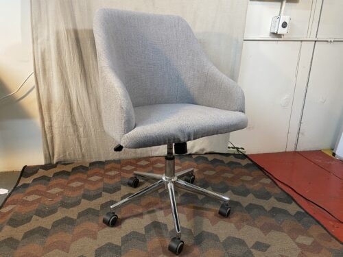 SAFAVIEH Adrienne Linen & Chrome Office Chair