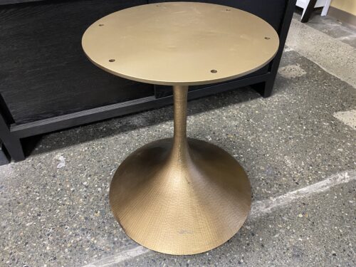 RESTORATION HARDWARE Aero Textured Brass Round Table BASE ONLY