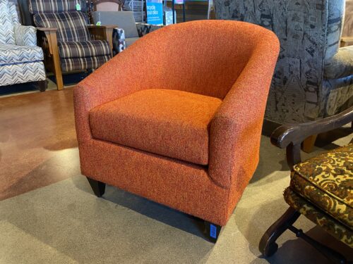 Velma Orange Barrel Chair