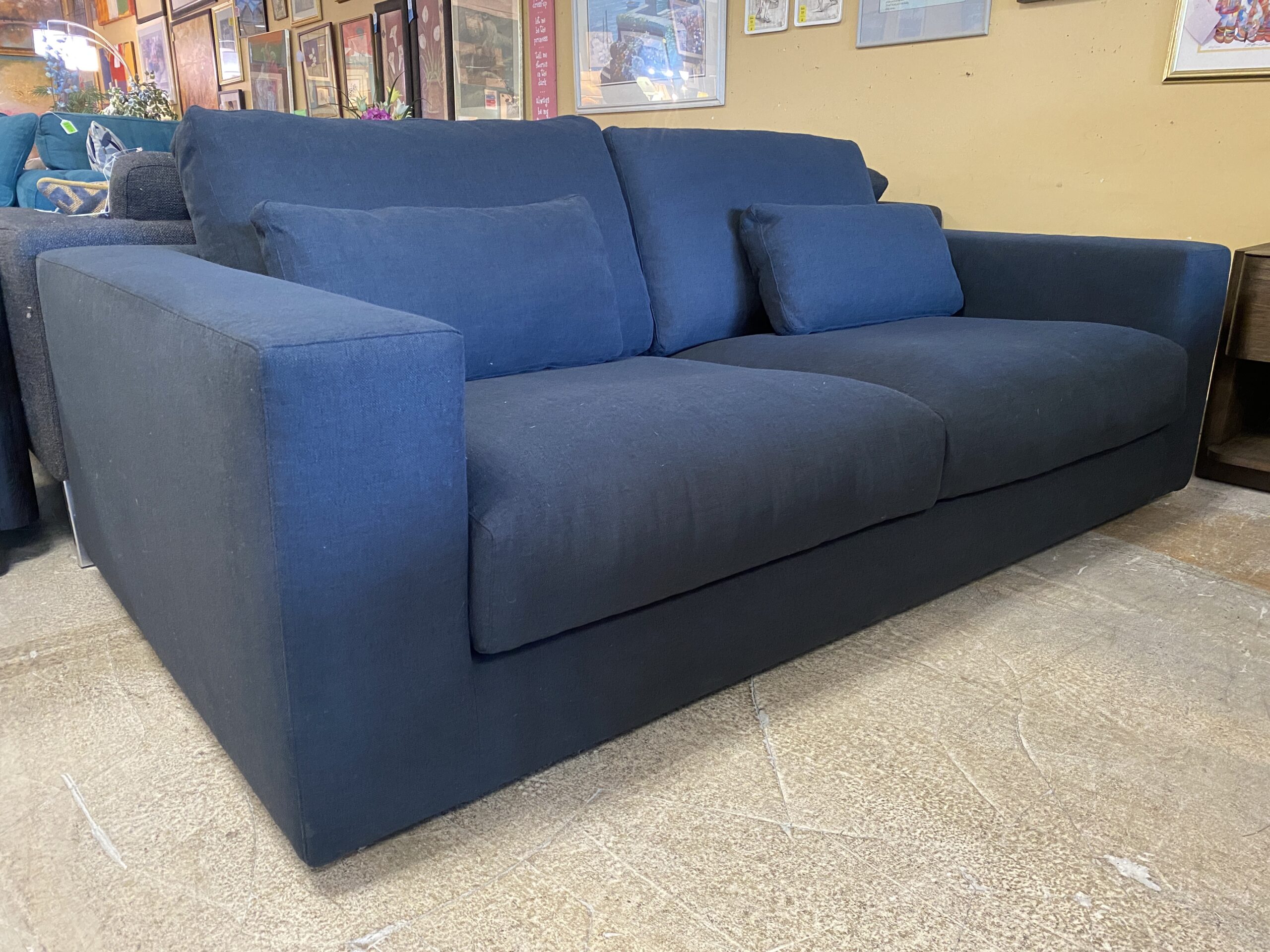RESTORATION HARDWARE Lugano 2-Cushion Sofa in Indigo