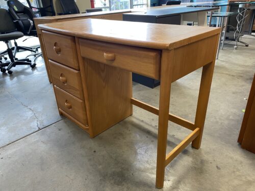 STANLEY  Wooden Oak Student Desk with 4 Drawers
