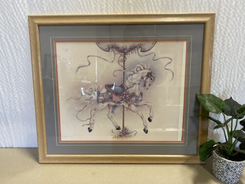 Framed Carousel Watercolor Art Print