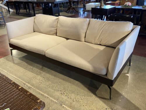FLEXFORM Meda Italian Made Cream 3-Seater Sofa