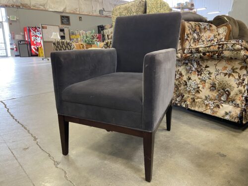 Charcoal Grey Plush Armchair
