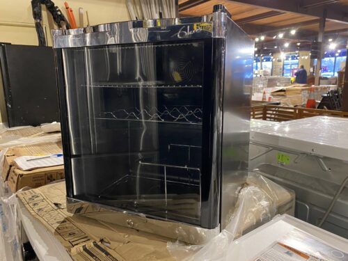 GLAROS Black and Chrome Wine Fridge Model #CTH02-SSGD