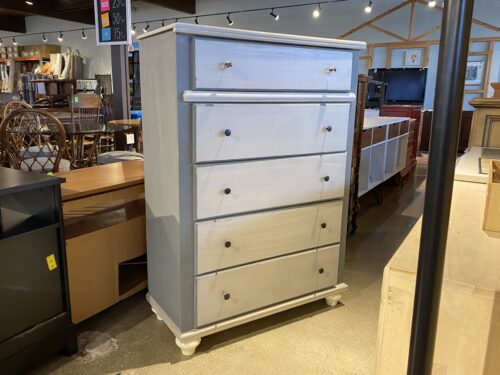 Sturdy Grey 2-Tone Dresser w/ Metal Glide Hardware
