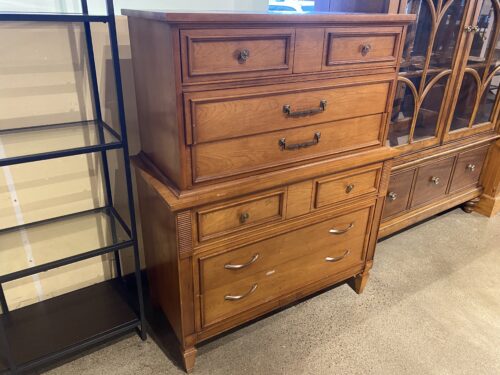 DIXIE Double Stacked 6-Drawer Tallboy Dresser