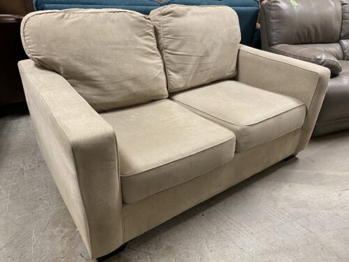 ASHLEY Beige Track Arm Loveseat