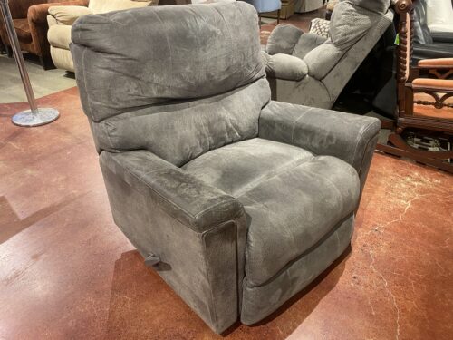 Large Gray Rocking Manual Recliner